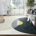 thumbnail image 1 of Abani Deco Collection Area Rug Mid Century Modern Bedroom Living Room Decor Floor Rug 4 x 6 Beige Charcoal Grey, 1 of 11