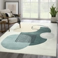thumbnail image 1 of Abani Deco Collection Area Rug Mid Century Modern Bedroom Living Room Decor Floor Rug 4 x 6 Cream Green, 1 of 9