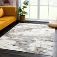 thumbnail image 1 of Abani Dunes Collection Grey Brown 8' x 10' Brush Strokes Contemporary Area Rug, 1 of 5