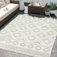 thumbnail image 1 of Abani Dusk Collection Beige 5' x 8' Diamonds Indoor/Outdoor Area Rug, 1 of 8