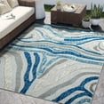 thumbnail image 1 of Abani Hampton Collection Area Rug Mid Century Zebra Print Living Room Decor Floor Rug 4 x 6 Blue Grey, 1 of 8