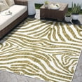 thumbnail image 1 of Abani Hampton Collection Area Rug Mid Century Zebra Print Living Room Decor Floor Rug 5 x 8 Green, 1 of 8
