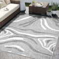 thumbnail image 1 of Abani Hampton Collection Area Rug Mid Century Zebra Print Living Room Decor Floor Rug 6 x 9 Grey, 1 of 8