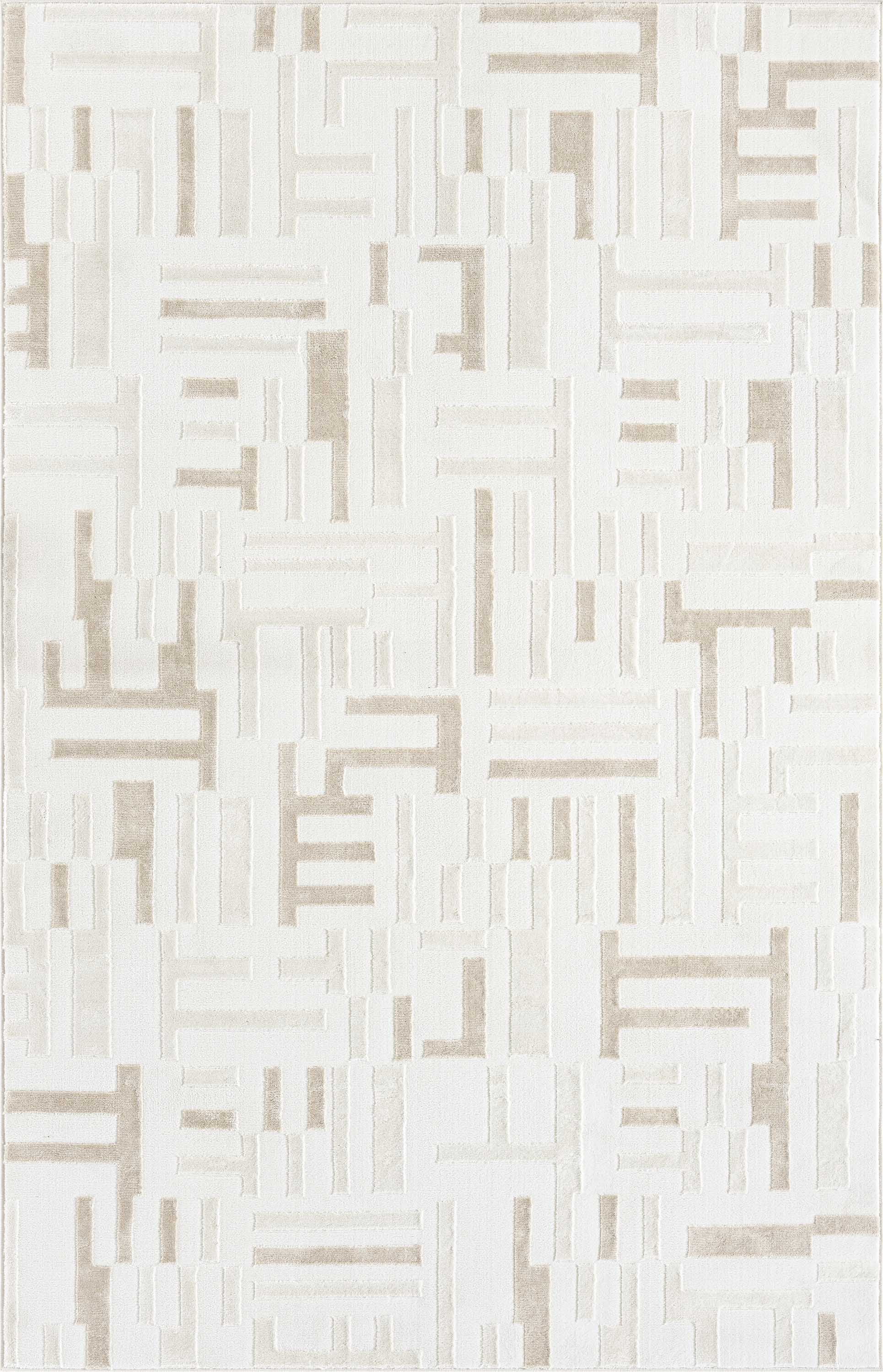 Abani Home Neutral Geometric Maze Pattern Area Rug Beige 4x6 - Walmart.com