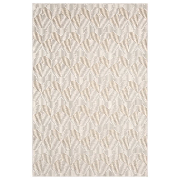 Abani Home Regal Modern Geometric Area Rug 2x3 Beige Cream