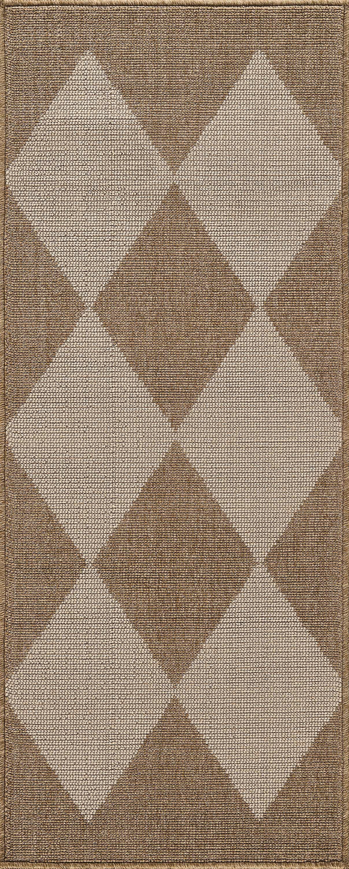 Abani Home Sage Diamond Checkerboard Beige 3x6 Indoor/Outdoor Runner ...