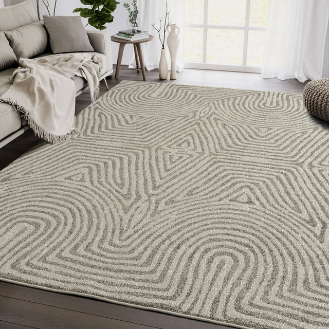 Abani Layla Collection African Pattern 5' x 8' Brown Beige Moroccan Area Rug