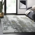thumbnail image 1 of Abani Luna Collection Abstract 6' x 9' Grey Cream Modern Gold Luxury Area Rug, 1 of 5
