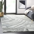 thumbnail image 1 of Abani Luna Collection Agate Stone Lines 6' x 9' Grey Silver Modern Area Rug, 1 of 5
