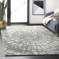thumbnail image 1 of Abani Luna Collection Grey Gold Spiral 6' x 9' Modern Luxury Area Rug, 1 of 5