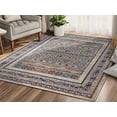 thumbnail image 1 of Abani Mesa Collection Border Traditional 3' x 5' Navy Beige Southwest Area Rug, 1 of 5