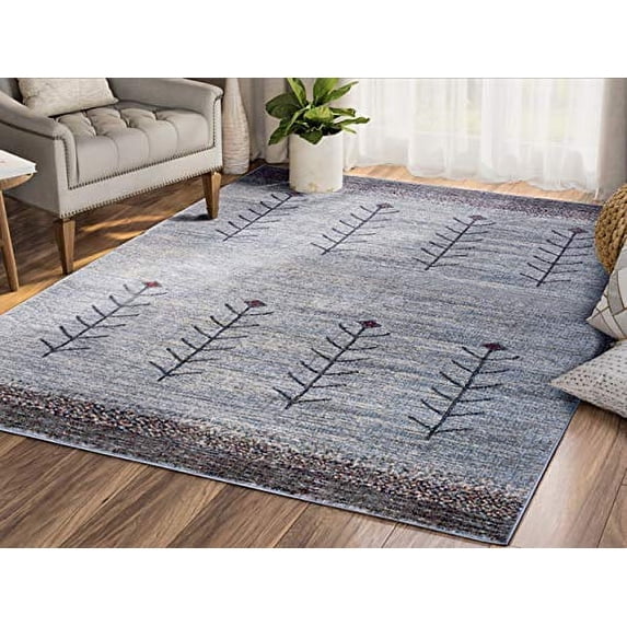 Abani Mesa Collection Southwest Arrow Pattern 4' x 6' Beige Area Rug