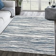 thumbnail image 1 of Abani Mist Collection Rippling Sand 6' x 9' Blue Grey Modern Area Rug, 1 of 5