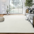 thumbnail image 1 of Abani Neutral Collection Area Rug Mid Century Modern Bedroom Living Room Decor Floor Rug 4 x 6 Cream, 1 of 9