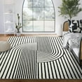 thumbnail image 1 of Abani Nuevo Collection Area Rug - Mid-Century Black and White Arch Knot Design - 8' x 10' - for Living Room, Bedroom & Office, 1 of 10