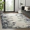 thumbnail image 1 of Abani Nuevo Collection Area Rug Mid Century Modern Bedroom Living Room Decor Floor Rug 6 x 9 Cream Charcoal, 1 of 9