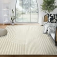 thumbnail image 1 of Abani Nuevo Collection Area Rug Mid Century Modern Bedroom Living Room Decor Floor Rug 8 x 10 Cream, 1 of 10