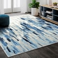 thumbnail image 1 of Abani Porto Contemporary Abstract Area Rug Blue 5'3" x 7'6" 0.25 - 0.5 inch 5' x 8', 1 of 5