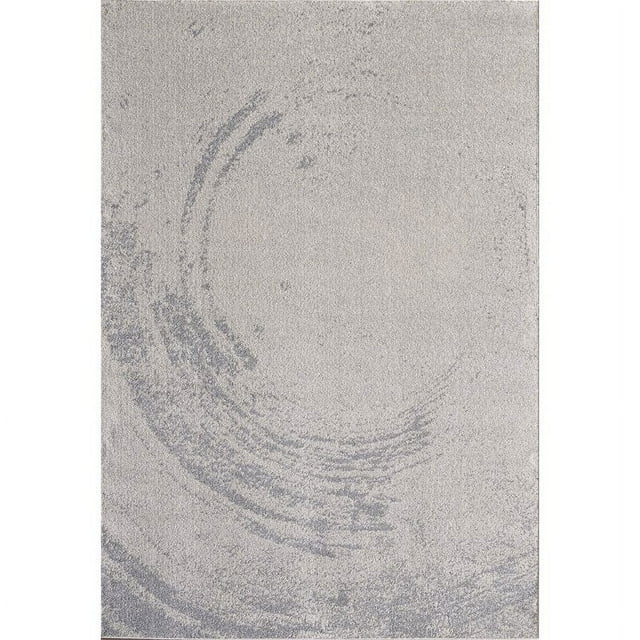 Abani Quartz 5'3"W x 7'6"D QRZ160A Beige Grey Swirl Solid Area Rug