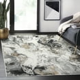 thumbnail image 1 of Abani Regal Collection Area Rug Mid Century Modern Bedroom Living Room Decor Floor Rug 5 x 8 Grey Black, 1 of 12