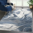thumbnail image 1 of Abani Regal Collection Area Rug Mid Century Modern Bedroom Living Room Decor Floor Rug 8 x 10 Blue Grey, 1 of 9