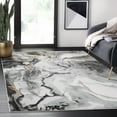 thumbnail image 1 of Abani Regal Collection Area Rug Mid Century Modern Bedroom Living Room Decor Floor Rug 8 x 10 Dark Grey, 1 of 10