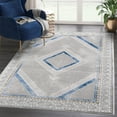 thumbnail image 1 of Abani Regal Collection Elegant Modern 5'3" x 7'6" Grey Blue Persian Double Diamond Area Rug, 1 of 5