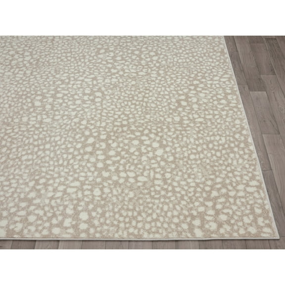 Abani Rugs Arto Contemporary Cheetah Print Area Rug Cream 5'3" x 7'6" 5' x 8'