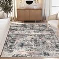 Abani Vivienne Washable Abstract Area Rug 8x10 Blue Grey Modern ...