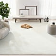 thumbnail image 1 of Abani Zen 8' x 10' Cream Rug – Neutral Layered Wavy Borders Pattern, Large Soft Area Rug for Living Room & Bedroom, Durable & Easy to Clean, 1 of 10