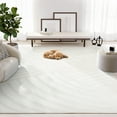 thumbnail image 1 of Abani Zen 8' x 10' Cream Rug – Neutral Modern Linear Pattern, Large Soft Area Rug for Living Room & Bedroom, Durable & Easy to Clean, 1 of 9