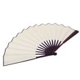 thumbnail image 1 of Abanico Plegable - Abanico Plegable de Mano de 10 Pulgadas Abanico Chino Abanicos de Mano de Tela Oriental Regalos de Boda Decoración de Bricolaje Regalo de Baile Abanico de Papel Artesanal(Blanco), 1 of 8