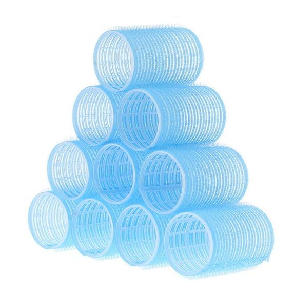 Abanopi 6.2" ABS Self Grip Hair Rollers, 10 Piece Set, Blue