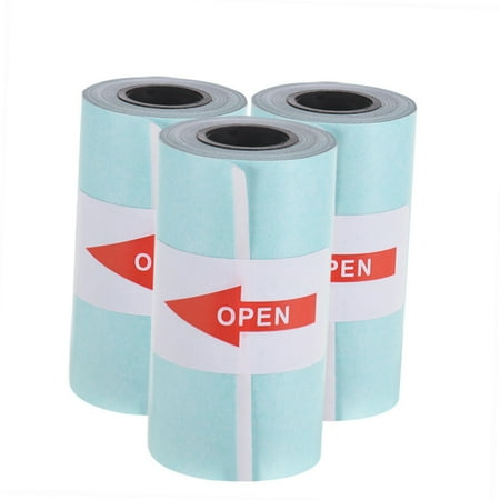Abanopi Printable Sticker Paper Roll Direct Thermal Paper with Self-adhesive 57*30mm(2.17*1.18in) for PeriPage A6 Pocket Thermal Printer for PAPERANG P1/P2 Mini Photo Printer, 3 Rolls