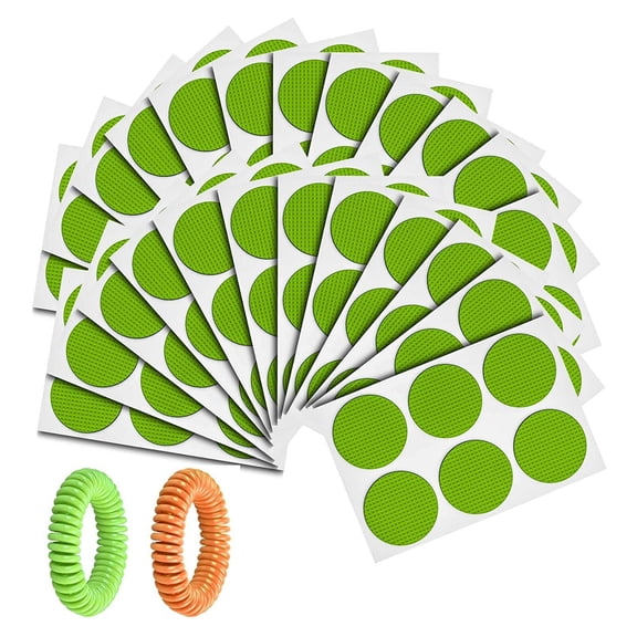 Abanopi Summer Mosquito Repellent Set Kids Adults Travel 180Pcs Mosquito Patches & 2Pcs Waterproof Mosquito Wrist Bands fo