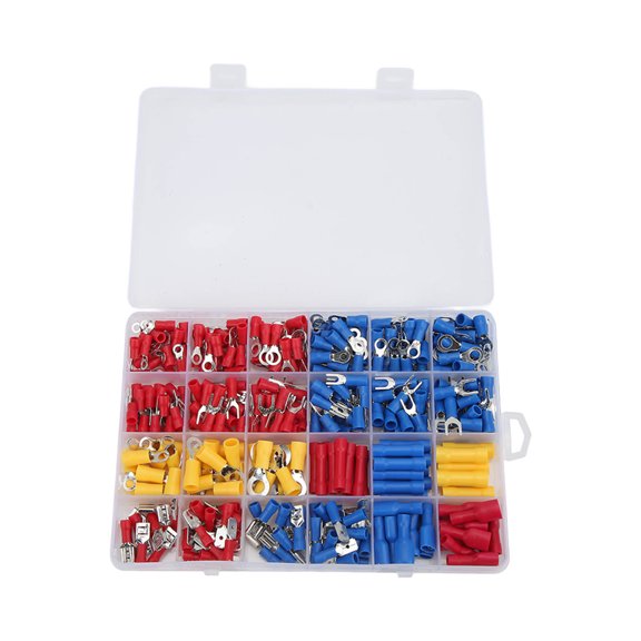 Abastado 373Pcs/Box Electrical Wire Terminals Insulated Cable Crimp Connectors Kit for Electronic Industry