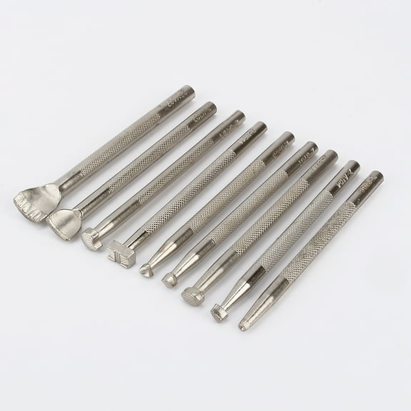 Abastado 9pcs Leather Working Saddle Making Tools Craftool Carving Leather Craft Stamps Set
