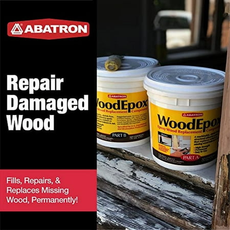 Abatron WoodEpox Kit - 2 Pint - 2-Part Structural Epoxy Adhesive Filler - Wood Filler Putty