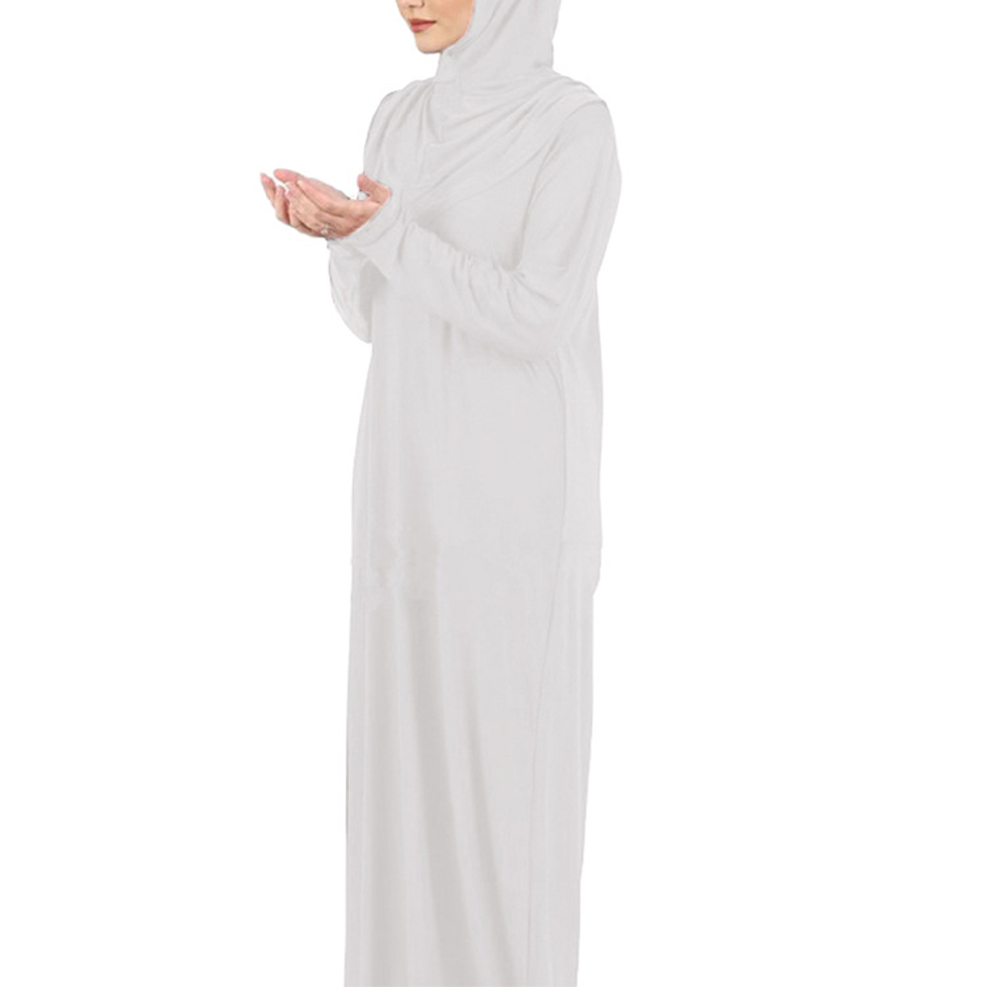 Abaya for Muslim Women Prayer Dress Muslim Dresses with Bag Long Sleeve