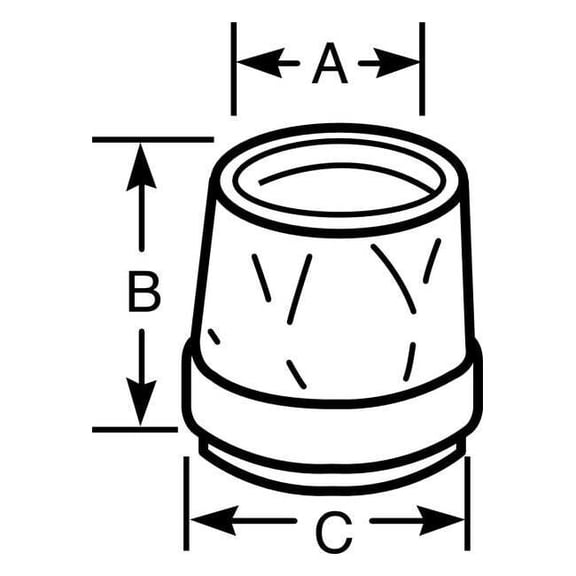 Abb IMC Bushing, 1/2 in, Push-On, Plastic, Painted, Blue TRIB50