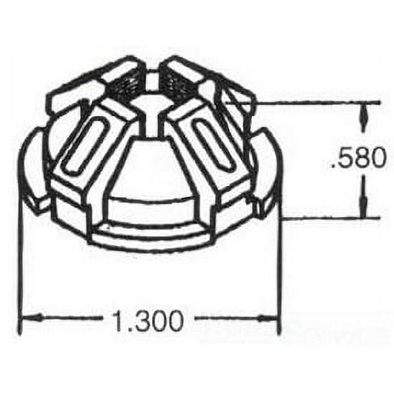 Abb Connector,Plastic,Overall L 1.3in,PK100 NC502SC