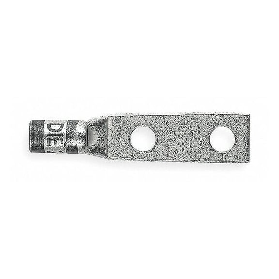 Two-Hole Compression Lug, 600 kcmil Max, 1/2 in Stud, Standard Barrel, Copper, Green, 6 PK 54289