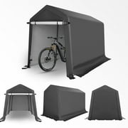 Abba Patio 10'x 10' Heavy Duty Portable Outdoor Storage Shelter Canopy, Waterproof Carport, All-Season Use, Grey