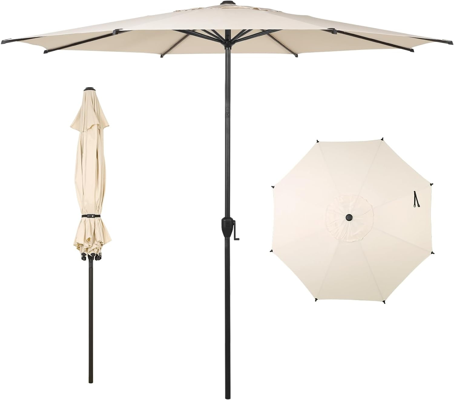 Abba Patio 11ft Backyard & Poolside Outdoor Market Umbrella with Push