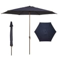 thumbnail image 1 of Abba Patio 11ft Outdoor Patio Umbrella w/ Push Button Tilt and Crank, 6 Ribs-Dark Blue, 1 of 5