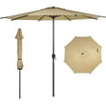 thumbnail image 1 of Abba Patio 11ft Outdoor  Patio Umbrella w/ Push Button Tilt and Crank, 8 Ribs, Brown, 1 of 9