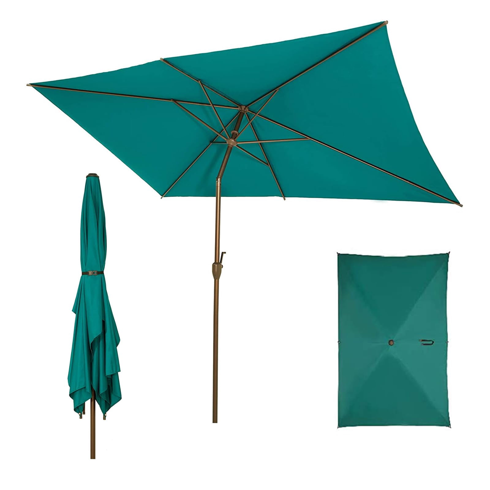 15x9 patio umbrella with base Walsunny 15 ft Extra Large Patio Umbrella with Base, Khaki / 9ft x 15ft main image 1
