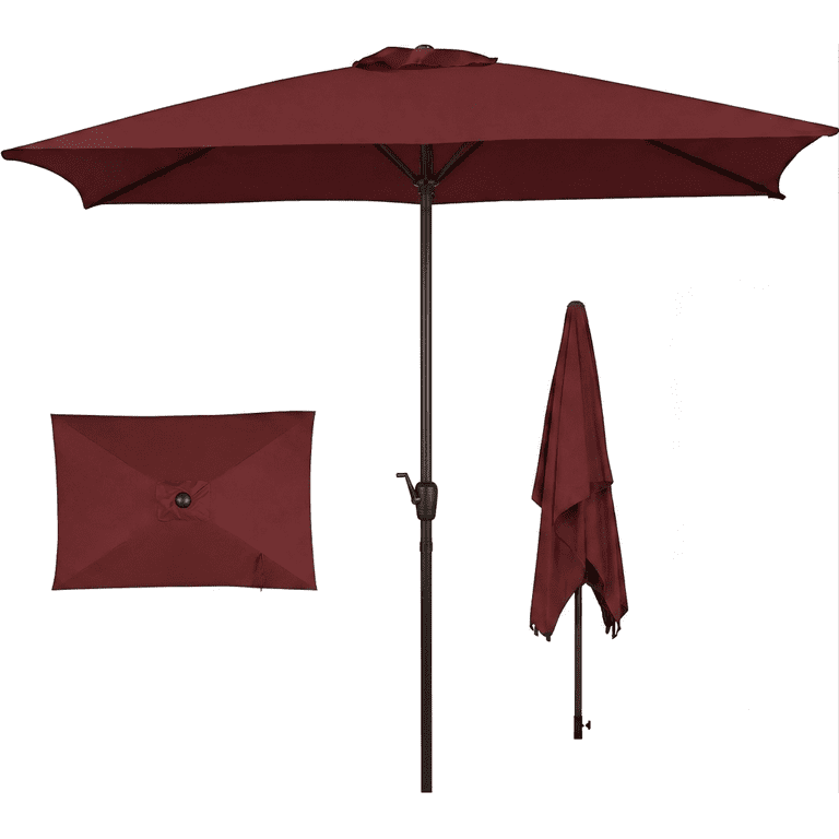 abaa patio umbrella Replacement Canopy for Abba 8 x 10 Patio RipLock 350 threaded joint Abba Patio 6.5'x10' Rectangular Outdoor