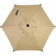 Abba Patio 7.5ft Lyon Outdoor Patio Umbrella Cover Replacement w/ 6 Sturdy Ribs, Brown