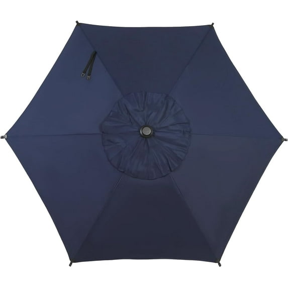 Abba Patio 7.5ft Lyon Outdoor Patio Umbrella Cover Replacement w/ 6 Sturdy Ribs, Dark Blue